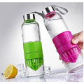 2016 नए उत्पाद पुआल के साथ कांच की पानी की बोतल